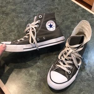 gray high top converse, new condition